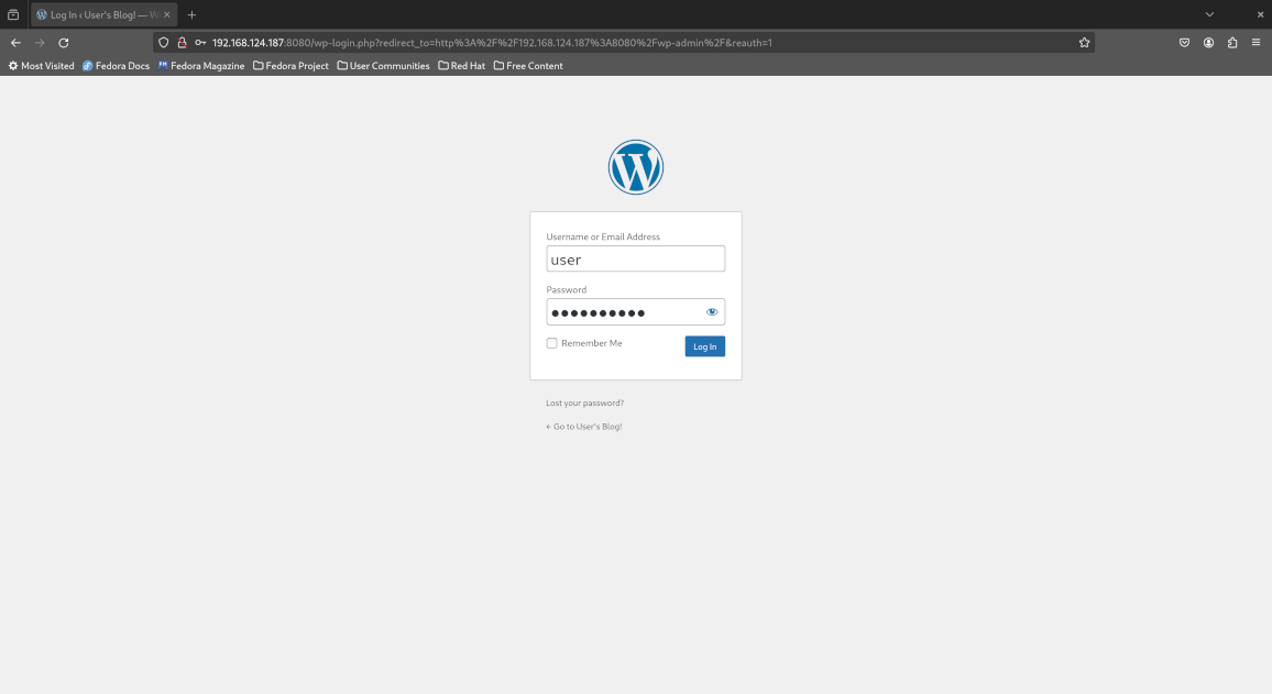 Logging in to the WordPress administrator dashboard