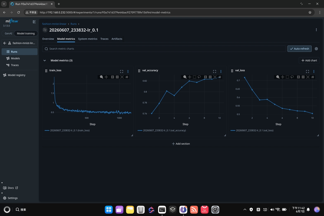 MLflow plots for 2nd run
