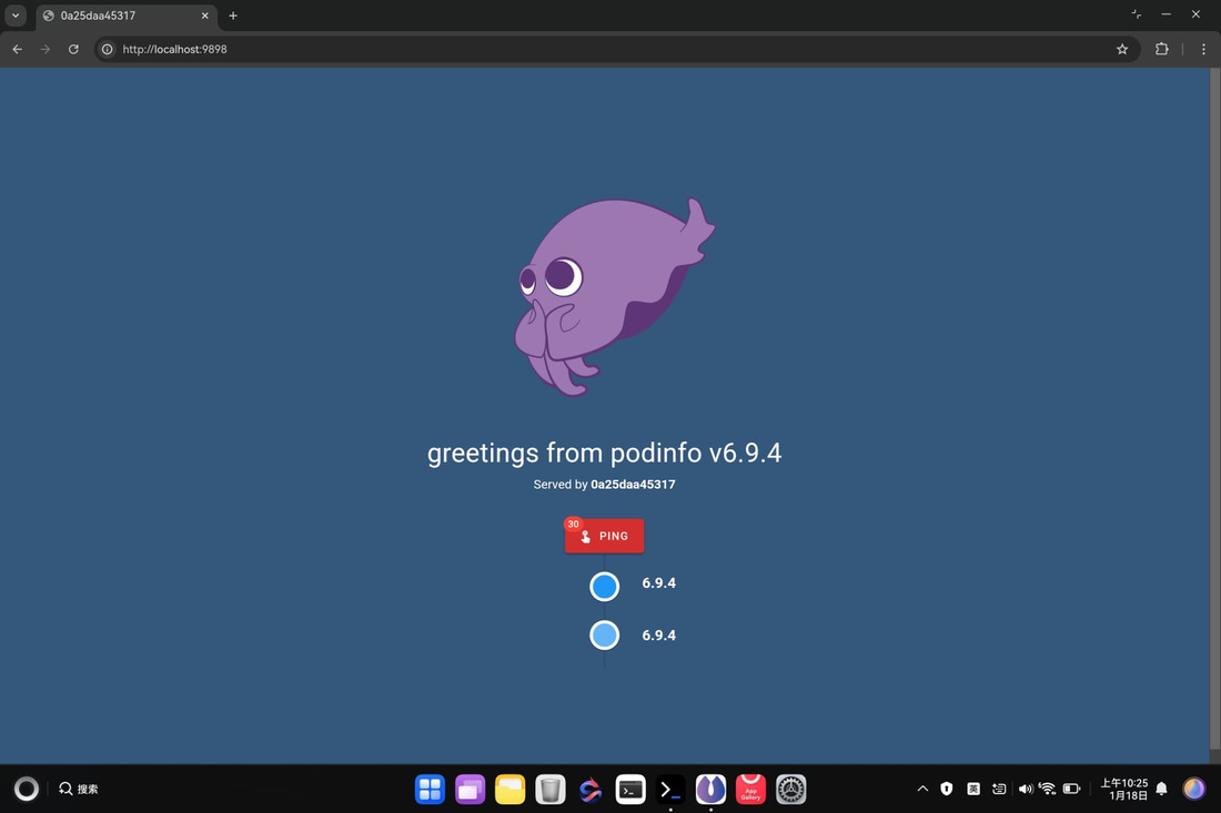 MateBook Pro - HiSH podinfo Docker application